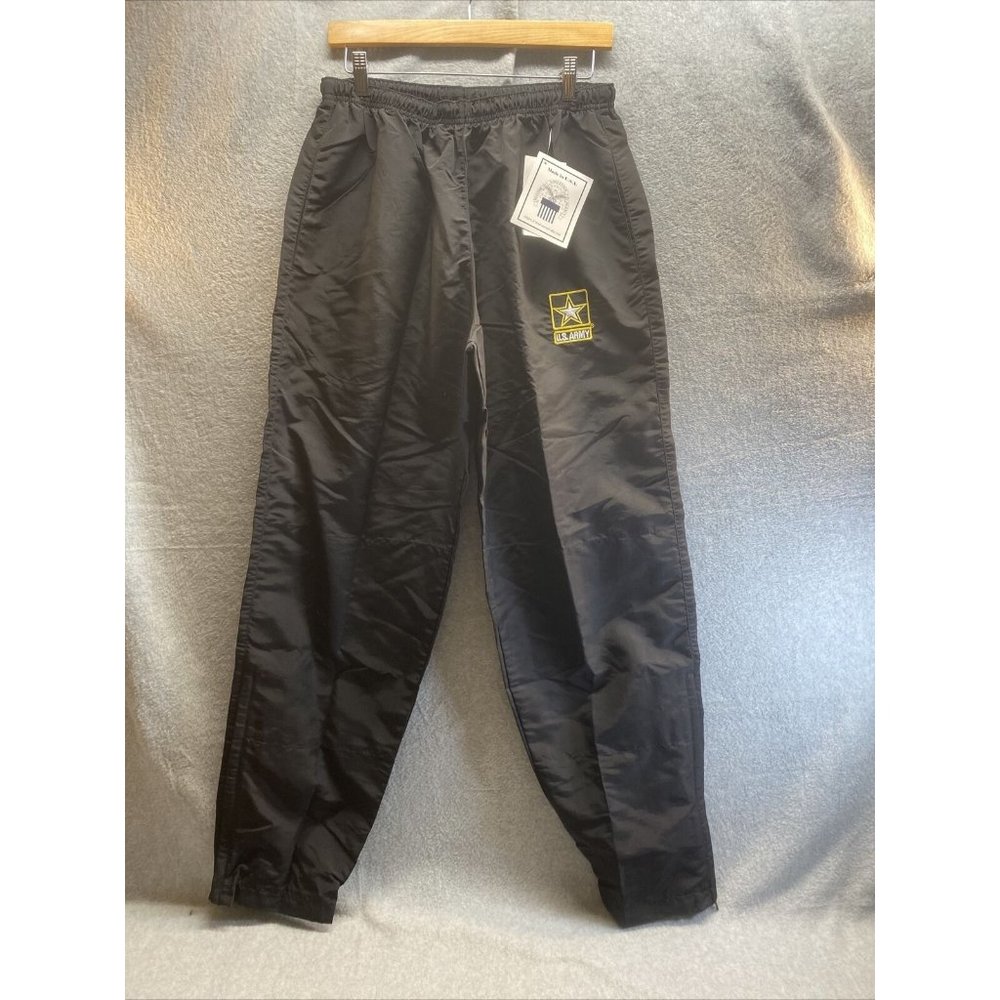 SKILCRAFT Unisex M Black SWEAT PANTS Ankle Zipper US ARMY Elastic Waist New NWT